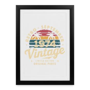 Vintage September 1974 Limited Edition September - Framed poster (27 × 37 cm) - black - Front