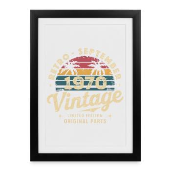 Vintage September 1970 Limited Edition September - Framed poster (27 × 37 cm) - black - Front