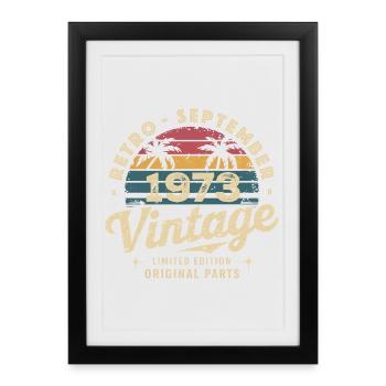 Vintage September 1973 Limited Edition September - Framed poster (27 × 37 cm) - black - Front