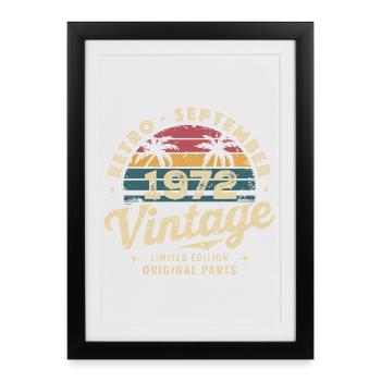 Vintage September 1972 Limited Edition September - Framed poster (27 × 37 cm) - black - Front