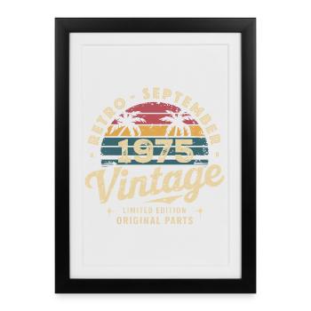 Vintage September 1975 Limited Edition September - Framed poster (27 × 37 cm) - black - Front