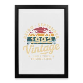 Vintage September 1982 Limited Edition September - Framed poster (27 × 37 cm) - black - Front