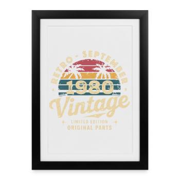 Vintage September 1980 Limited Edition September - Framed poster (27 × 37 cm) - black - Front