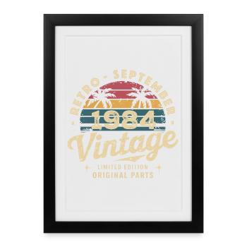 Vintage September 1984 Limited Edition September - Framed poster (27 × 37 cm) - black - Front