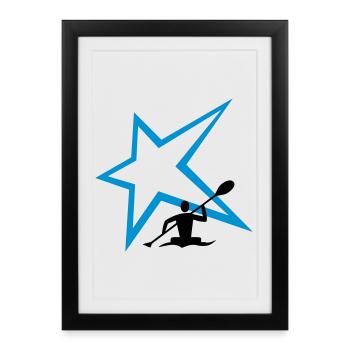Canoe Stern - Affiche encadrée (27 × 37 cm) - noir - Devant