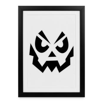 Horror face - Framed poster (27 × 37 cm) - black - Front