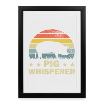 Pig Pigs - Framed poster (27 × 37 cm) - black - Front