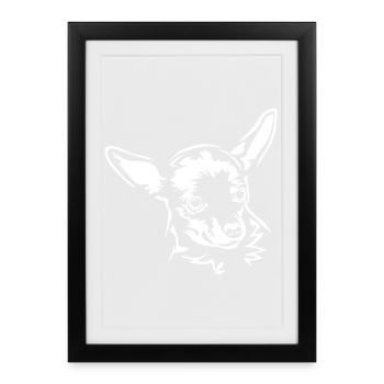 Tête de Russkiy Toy « Black Edition » - Affiche encadrée (27 × 37 cm) - noir - Devant