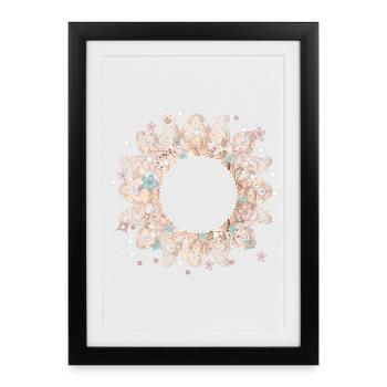 imaginative frame made of delicate lace look - Framed poster (27 × 37 cm) - black - Front