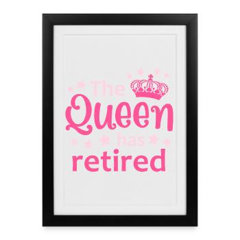 Pension Retirement Pensioner - Framed poster (27 × 37 cm) - black - Front