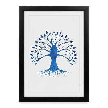 Tree of life and starry sky - Framed poster (27 × 37 cm) - black - Front