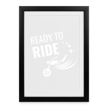 motorcycle, sport motorcycle, humor motorcycle - Framed poster (27 × 37 cm) - black - Front