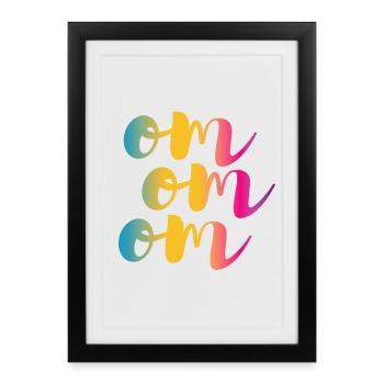 Om Yoga Namaste Rainbow Meditation Gradient - Framed poster (27 × 37 cm) - black - Front