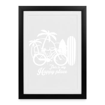 This is my happy place - Framed poster (27 × 37 cm) - black - Front