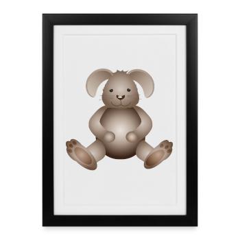 Lapin doré sucré-sucré comme animal de compagnie - Affiche encadrée (27 × 37 cm) - noir - Devant