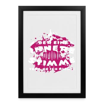Innere Stimme - Gerahmtes Poster (27 × 37 cm) - Schwarz - Vorne