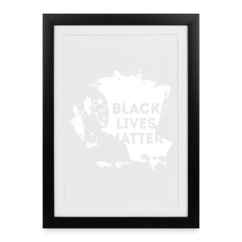 black lives matter - Affiche encadrée (27 × 37 cm) - noir - Devant
