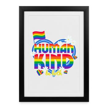 LGBT, gay, lesbienne, pride - Affiche encadrée (27 × 37 cm) - noir - Devant