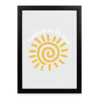 Sunshine in my soul - Framed poster (27 × 37 cm) - black - Front