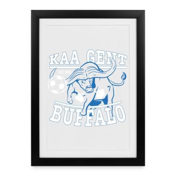 KAA Gent Buffalo - Affiche encadrée (27 × 37 cm) - noir - Devant