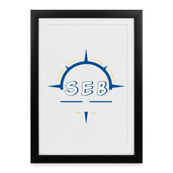 Seb - Affiche encadrée (27 × 37 cm) - noir - Devant