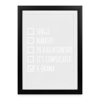 Single married in a relationship k-drama - Framed poster (27 × 37 cm) - black - Front