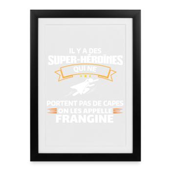 Super-Héroïne Frangine T-Shirt Empowerment - Affiche encadrée (27 × 37 cm) - noir - Devant