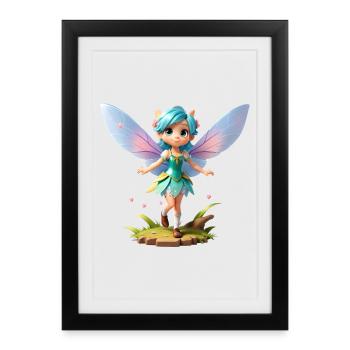 Fairy 3D - Framed poster (27 × 37 cm) - black - Front