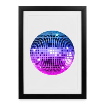 Premium Trendy Disco Ball - Framed poster (27 × 37 cm) - black - Front