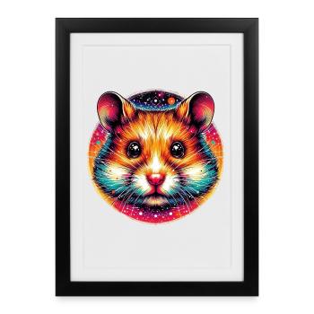 Hamster - Affiche encadrée (27 × 37 cm) - noir - Devant