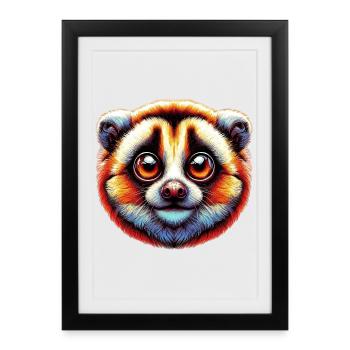 Lori Lento Loris Lent - Affiche encadrée (27 × 37 cm) - noir - Devant