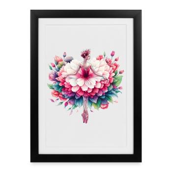 Ballet dancer with tutu - Framed poster (27 × 37 cm) - black - Front