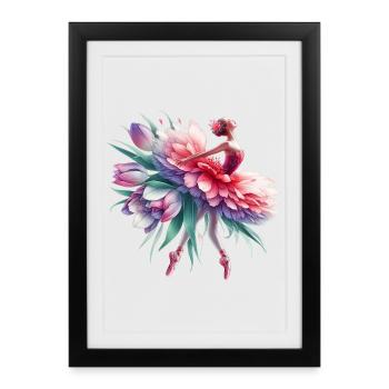 Ballet dancer with tutu - Framed poster (27 × 37 cm) - black - Front