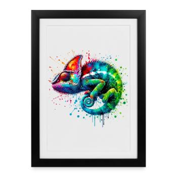 Chameleon - Framed poster (27 × 37 cm) - black - Front