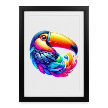 Toucan - Affiche encadrée (27 × 37 cm) - noir - Devant