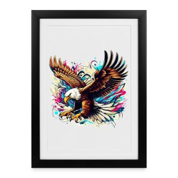 Aigle - Affiche encadrée (27 × 37 cm) - noir - Devant
