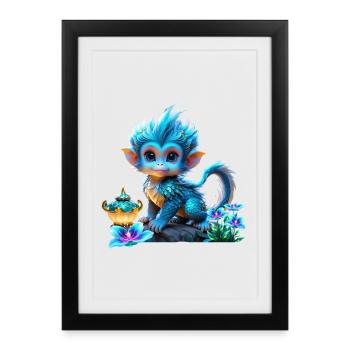 The cute fantasy jumpsuit - Framed poster (27 × 37 cm) - black - Front