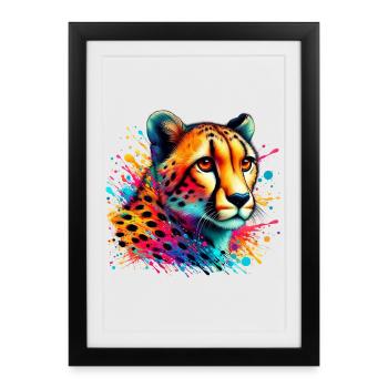 Guépard - Affiche encadrée (27 × 37 cm) - noir - Devant