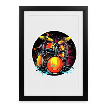 Portrait de piège - Affiche encadrée (27 × 37 cm) - noir - Devant