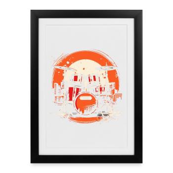 Graphiques de Trapset - Affiche encadrée (27 × 37 cm) - noir - Devant