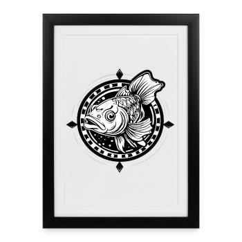 CARPE - Affiche encadrée (27 × 37 cm) - noir - Devant