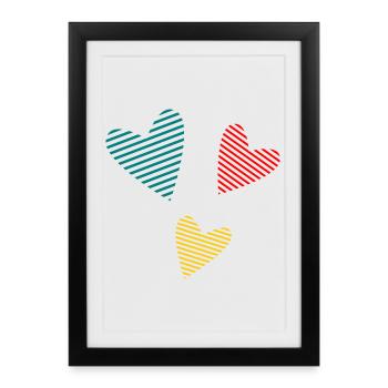 CHRISTMAS. COUPLE. HEART. VALENTINE'S DAY. JUST MARRIED. - Framed poster (27 × 37 cm) - black - Front