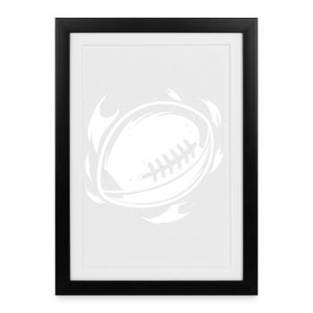 Football Graphics - Framed poster (27 × 37 cm) - black - Front
