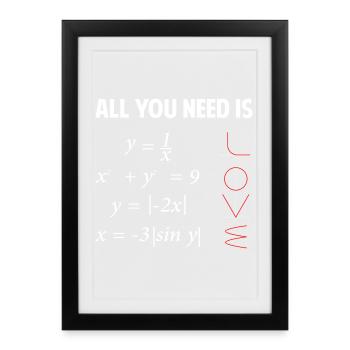 Tout ce dont vous avez besoin, c’est d’amour - Affiche encadrée (27 × 37 cm) - noir - Devant