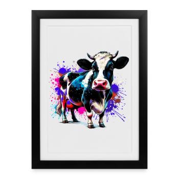 Cow - Framed poster (27 × 37 cm) - black - Front