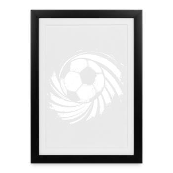 Soccer Drawing - Framed poster (27 × 37 cm) - black - Front