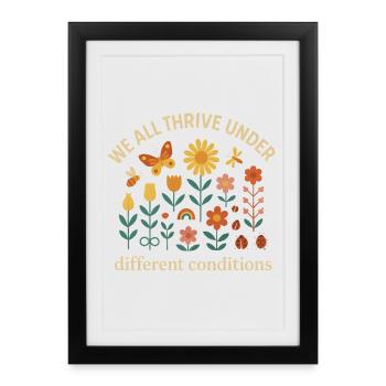 We thrive in different conditions - Framed poster (27 × 37 cm) - black - Front