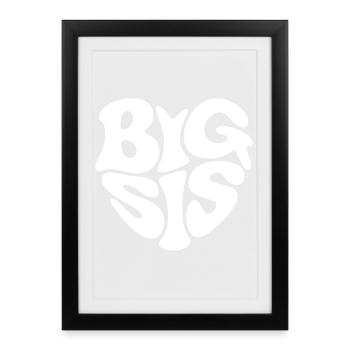 Grande Sœur - Affiche encadrée (27 × 37 cm) - noir - Devant