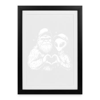 SpaceLove Creative Friends Hybrid - Framed poster (27 × 37 cm) - black - Front