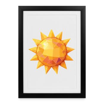 Sun - Framed poster (27 × 37 cm) - black - Front